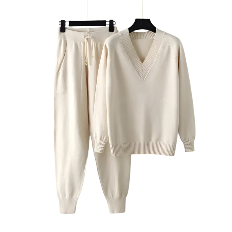 Dames Set Comfy Gebreid Polyester voor Binnengebruik 0