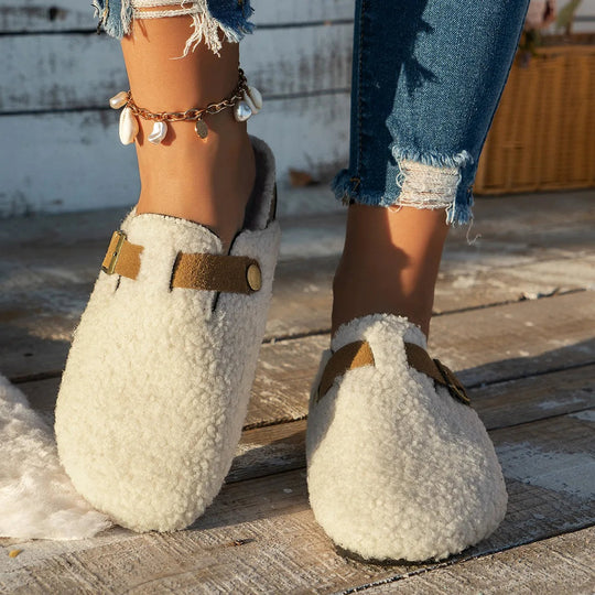 Dames Slip-On Slippers met Gespsluiting en Comfortabel Ontwerp 5