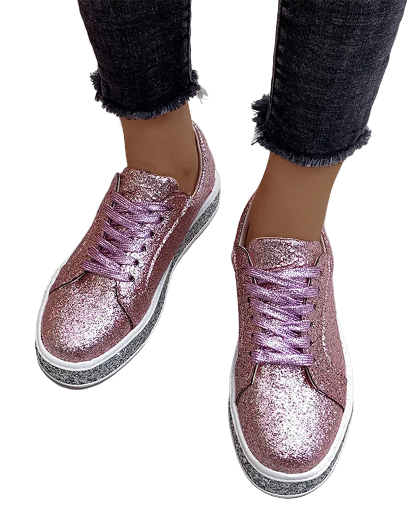 Dames Sneakers Platform Glitter Stijlvol 4