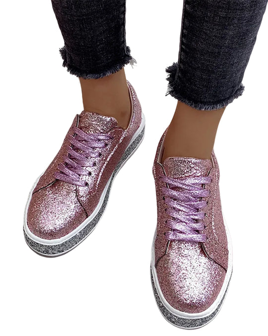 Dames Sneakers Platform Glitter Stijlvol 4