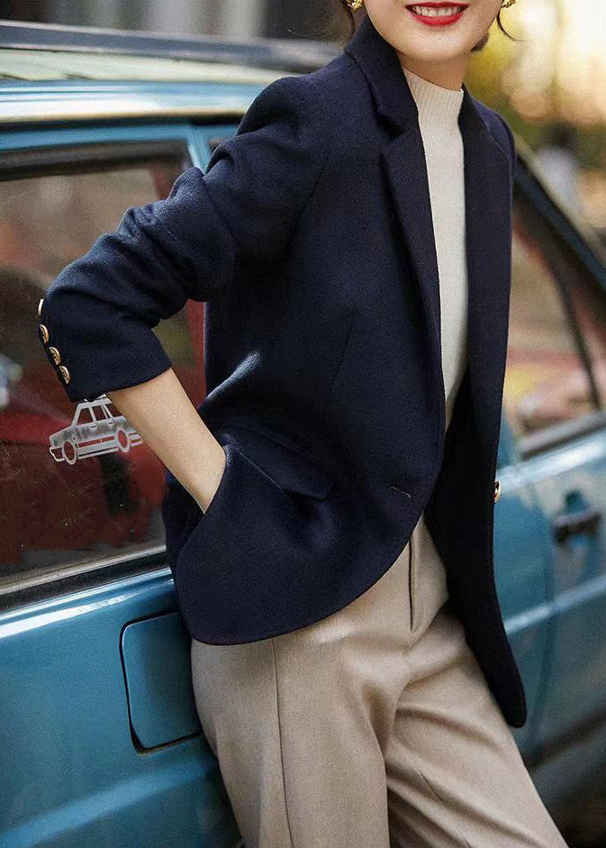 Dames Spandex Jas met Gekerfde Knopen en Patchwork 1