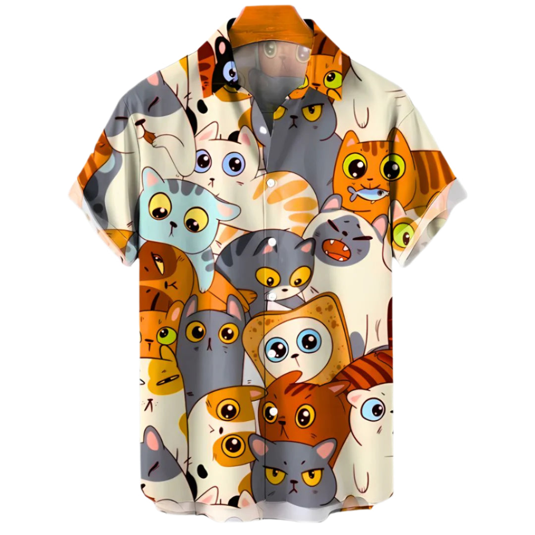 Dames T-shirt Relaxed Kitty Chaos Stijl 0