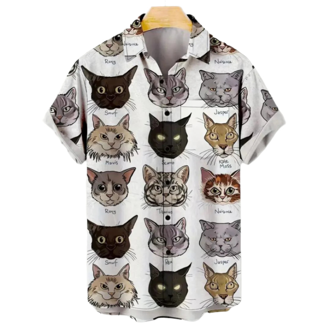 Dames T-shirt Relaxed Stijl Met Kitty Prints 0
