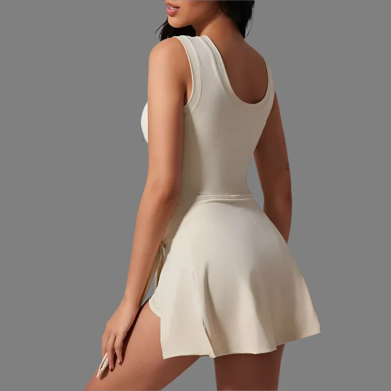 Dames Tennisjurkje Wrap-Stijl Ademend Met Ingebouwde Shorts 6
