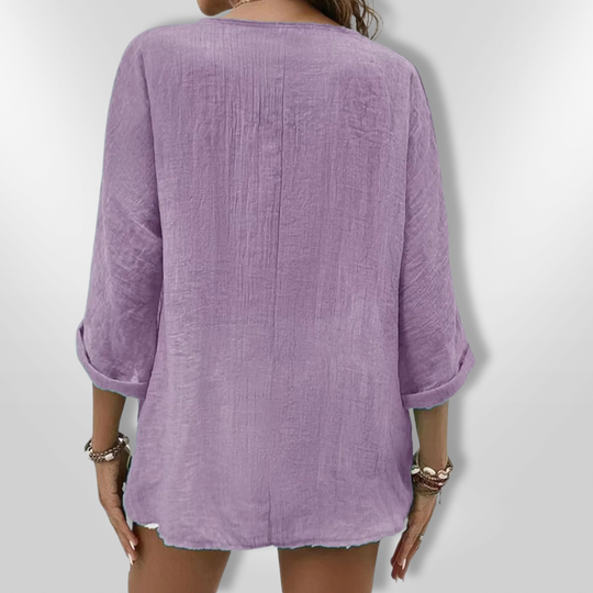 Dames Top Casual V-hals Lichte Stof 5