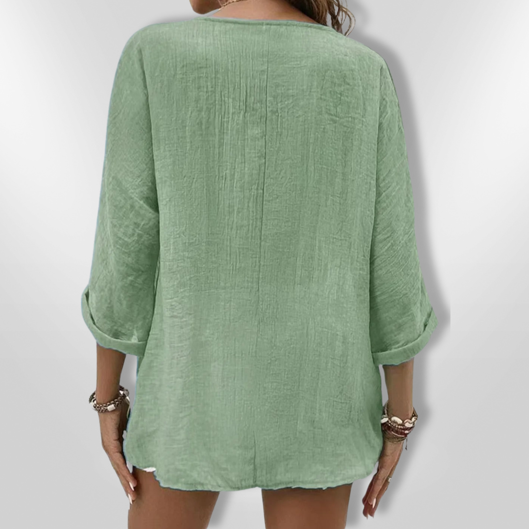 Dames Top Casual V-hals Lichte Stof 6