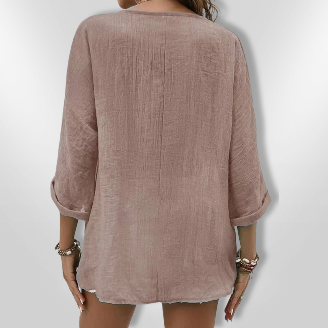 Dames Top Casual V-hals Lichte Stof 7
