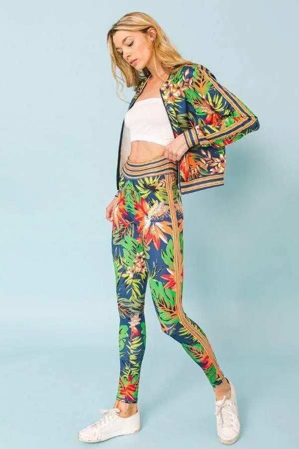 Dames Tracksuit Tropische Vibe Kabelgebreid 1