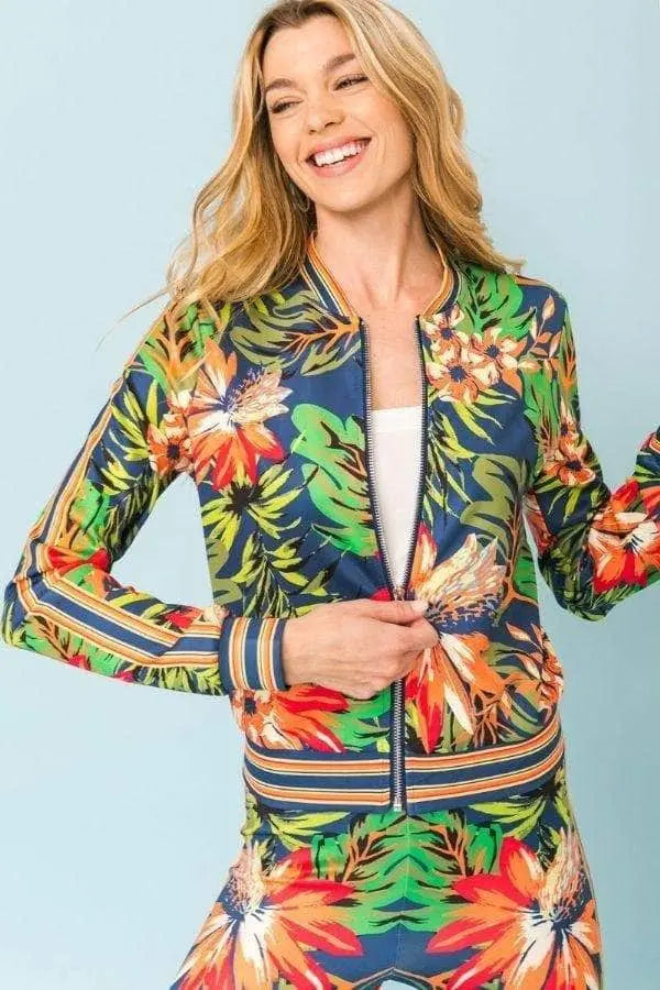 Dames Tracksuit Tropische Vibe Kabelgebreid 3