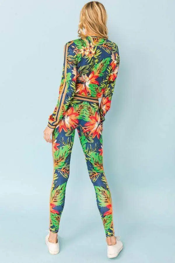 Dames Tracksuit Tropische Vibe Kabelgebreid 4