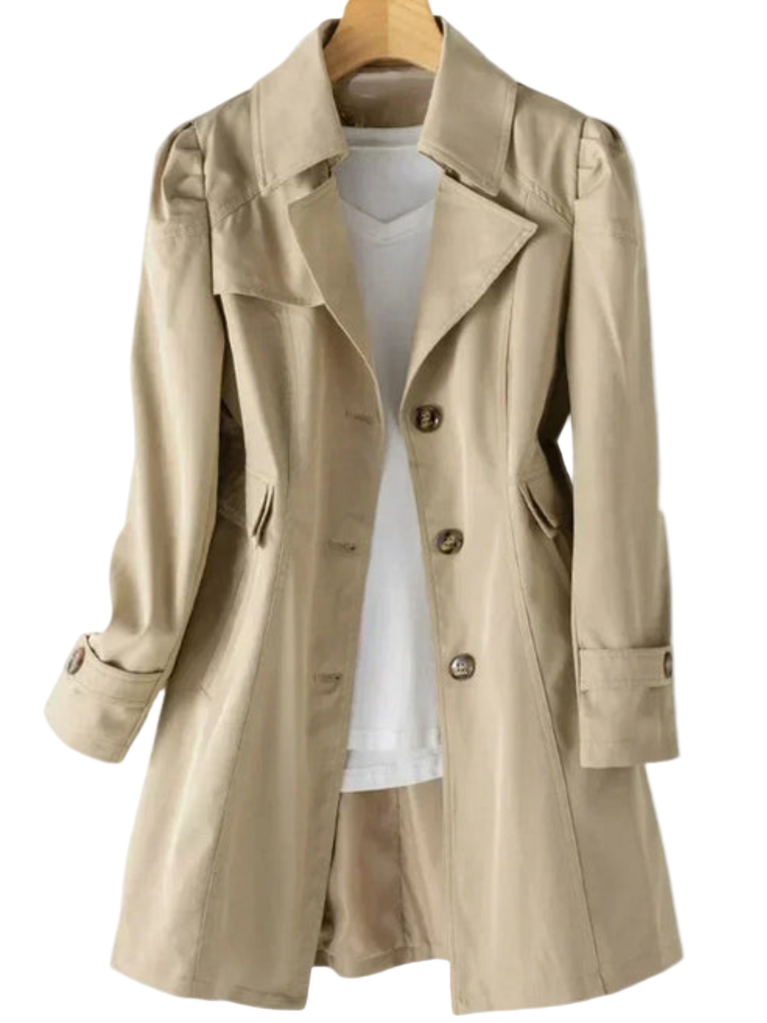 Dames Trenchcoat Getailleerd Voor Een Verfijnde Look 0