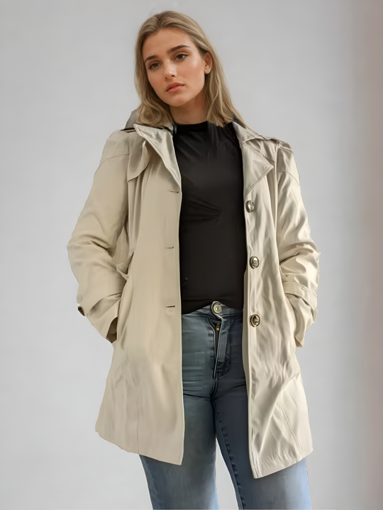 Dames Trenchcoat Getailleerd Voor Een Verfijnde Look 1
