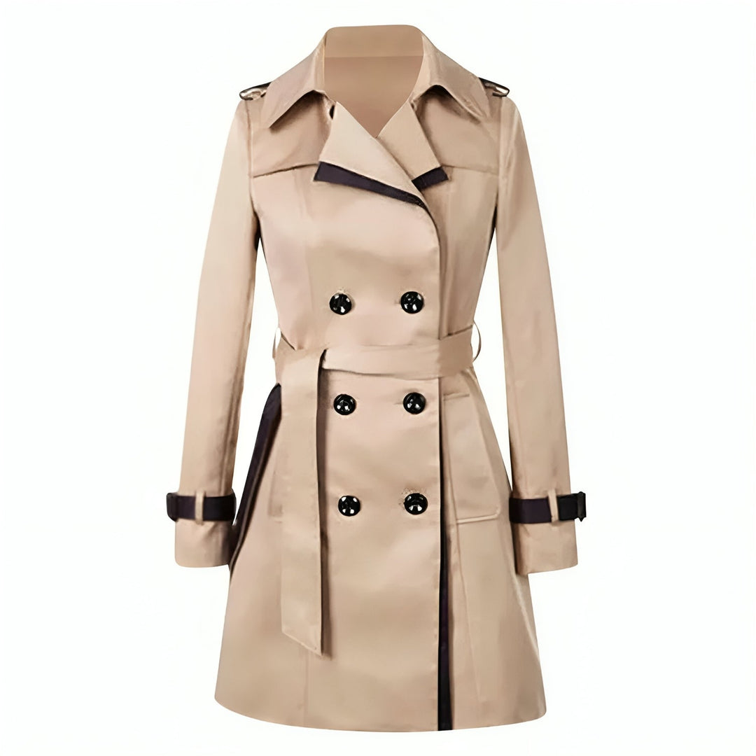 Dames Trenchcoat Lange Stijl Met Tailleriem 0