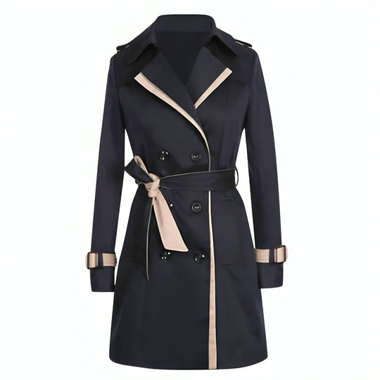 Dames Trenchcoat Lange Stijl Met Tailleriem 1