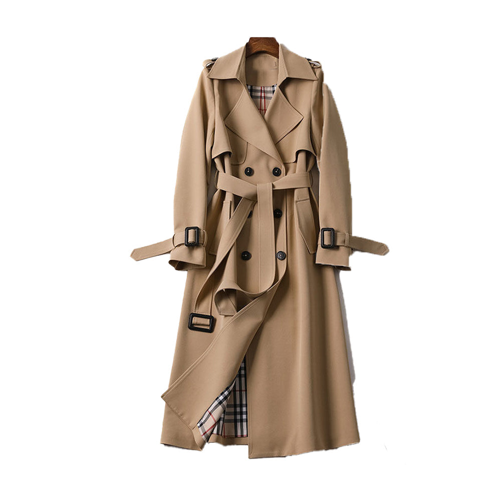 Dames Trenchcoat met Dubbele Knopen 1