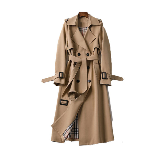 Dames Trenchcoat met Dubbelknopen 0