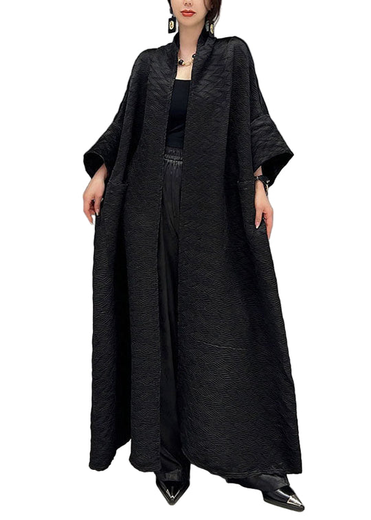 Dames Trenchcoat met Jacquard Patroon en Oversized Zakken 0