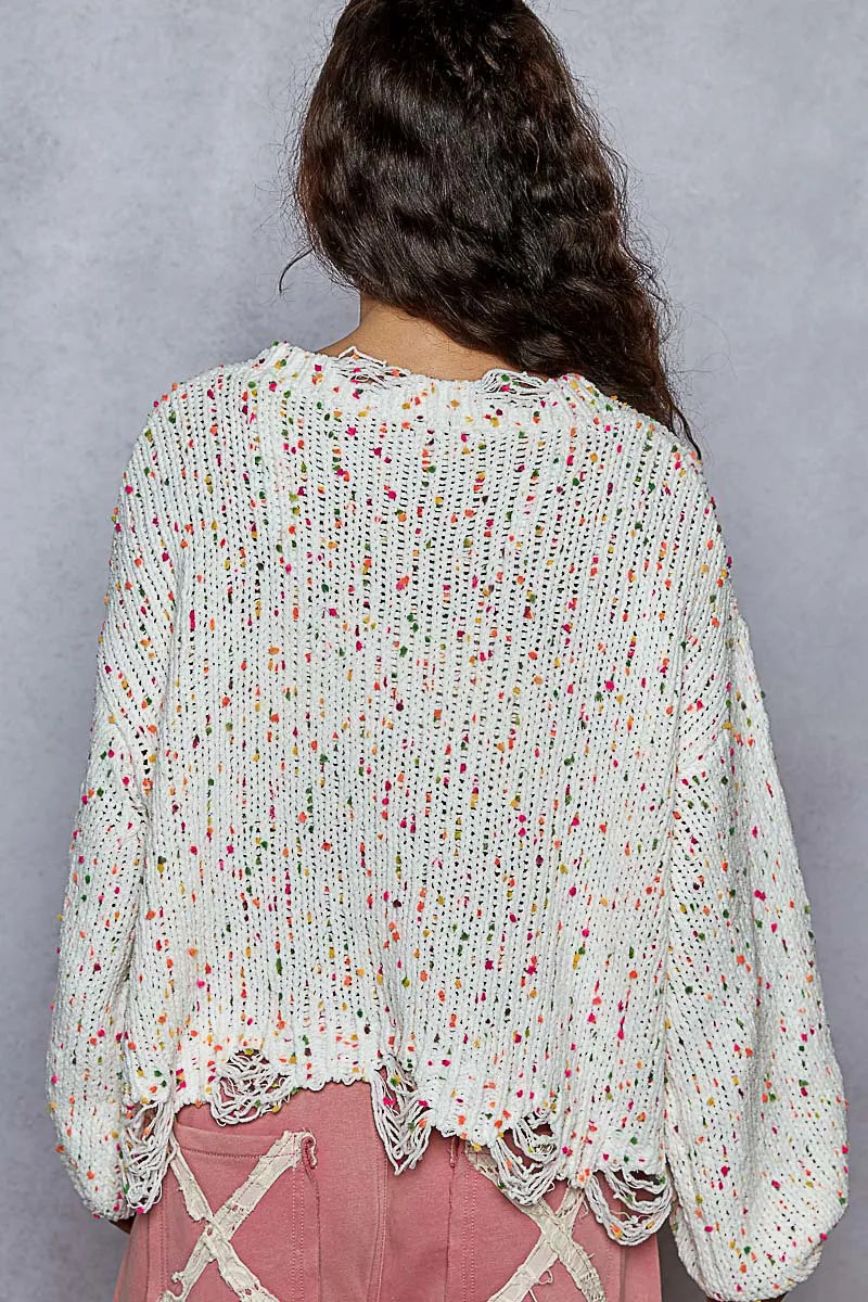 Dames Trui Met Ronde Halslijn en Franje 3