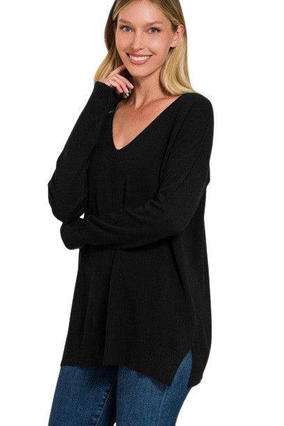 Dames Trui Plus Size V-Hals Lange Mouw Zachte Stof 4
