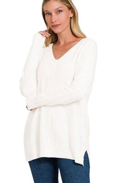 Dames Trui Plus Size V-Hals Lange Mouw Zachte Stof 6