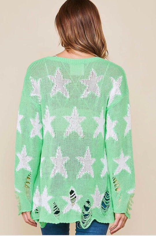 Dames Trui Sterrenprint Lichtgewicht Gebreid 3