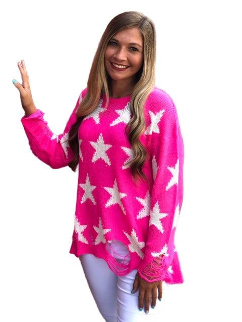 Dames Trui Sterrenprint Losse Pasvorm Lichtgewicht Acryl 0