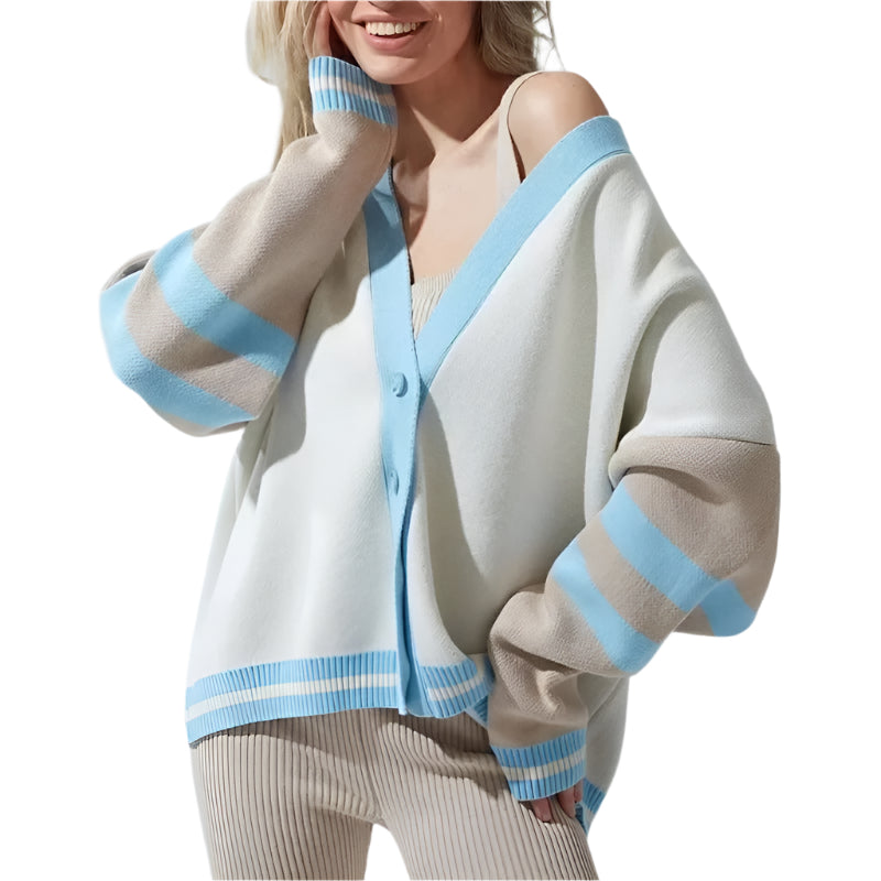 Dames Trui V-Hals Gebreid Casual Acryl 0
