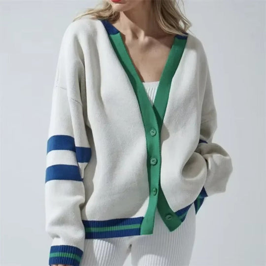 Dames Trui V-Hals Gebreid Casual Acryl 3