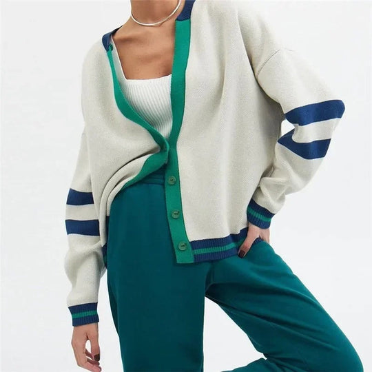 Dames Trui V-Hals Gebreid Casual Acryl 4