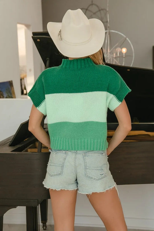 Dames Trui met Clover Borduurwerk en Kleurblokken 2