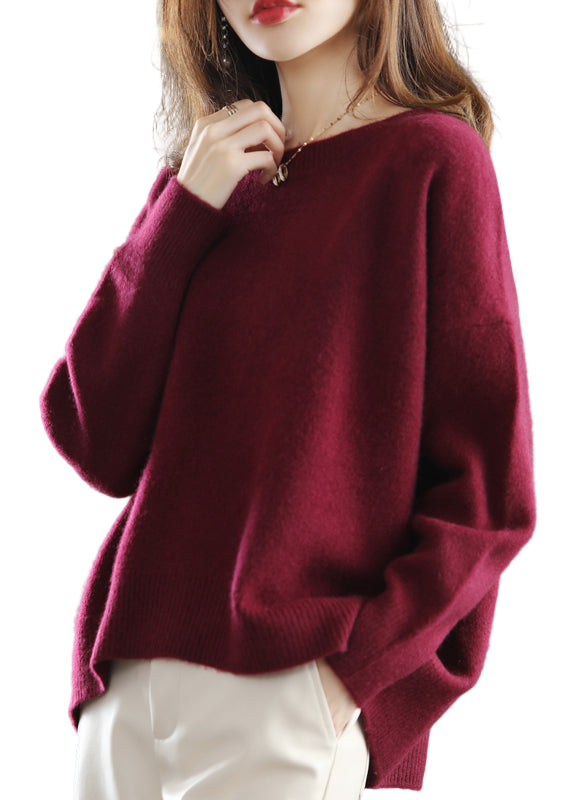 Dames Trui met O-hals en Patchwork Design 0