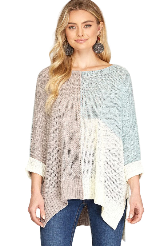 Dames Truien Kleurblok Gebreid Casual Materiaal 0