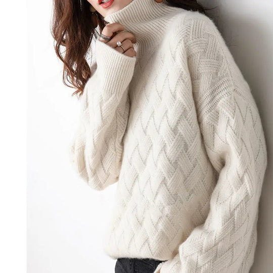 Dames Turtleneck Trui Cashmere Mix voor Comfortabele Casual en Formele Gelegenheden 3