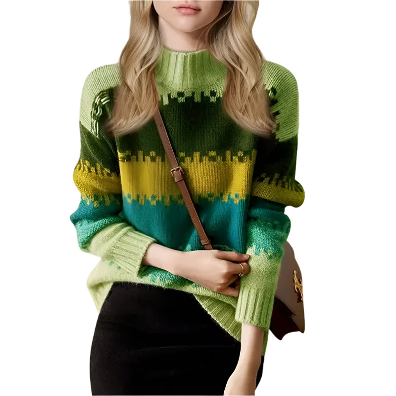 Dames Turtleneck Trui Pixel Gebreid 0