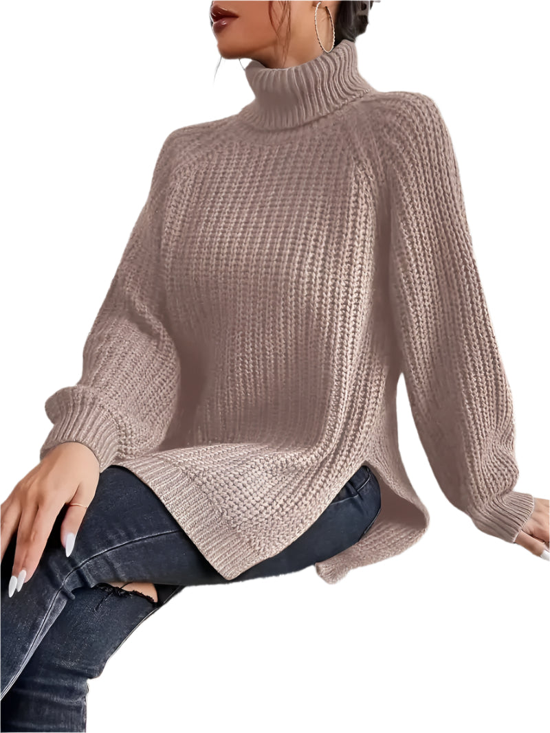 Dames Turtleneck Truien Gebreid Katoen voor Herfst en Winter 0