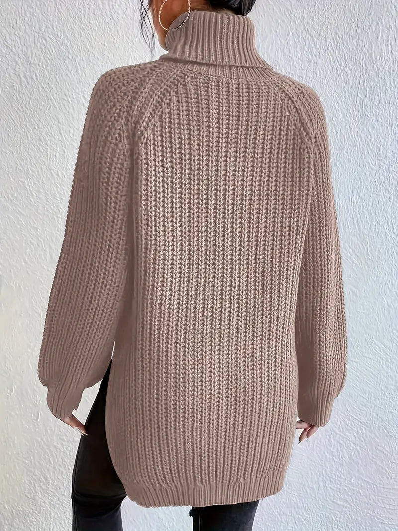 Dames Turtleneck Truien Gebreid Katoen voor Herfst en Winter 1