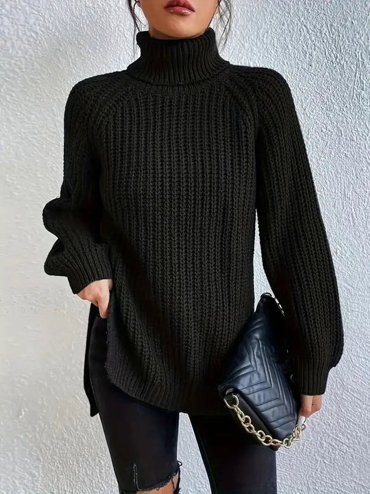 Dames Turtleneck Truien Gebreid Katoen voor Herfst en Winter 2