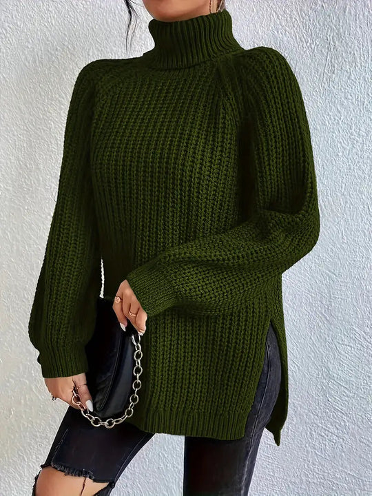 Dames Turtleneck Truien Gebreid Katoen voor Herfst en Winter 4
