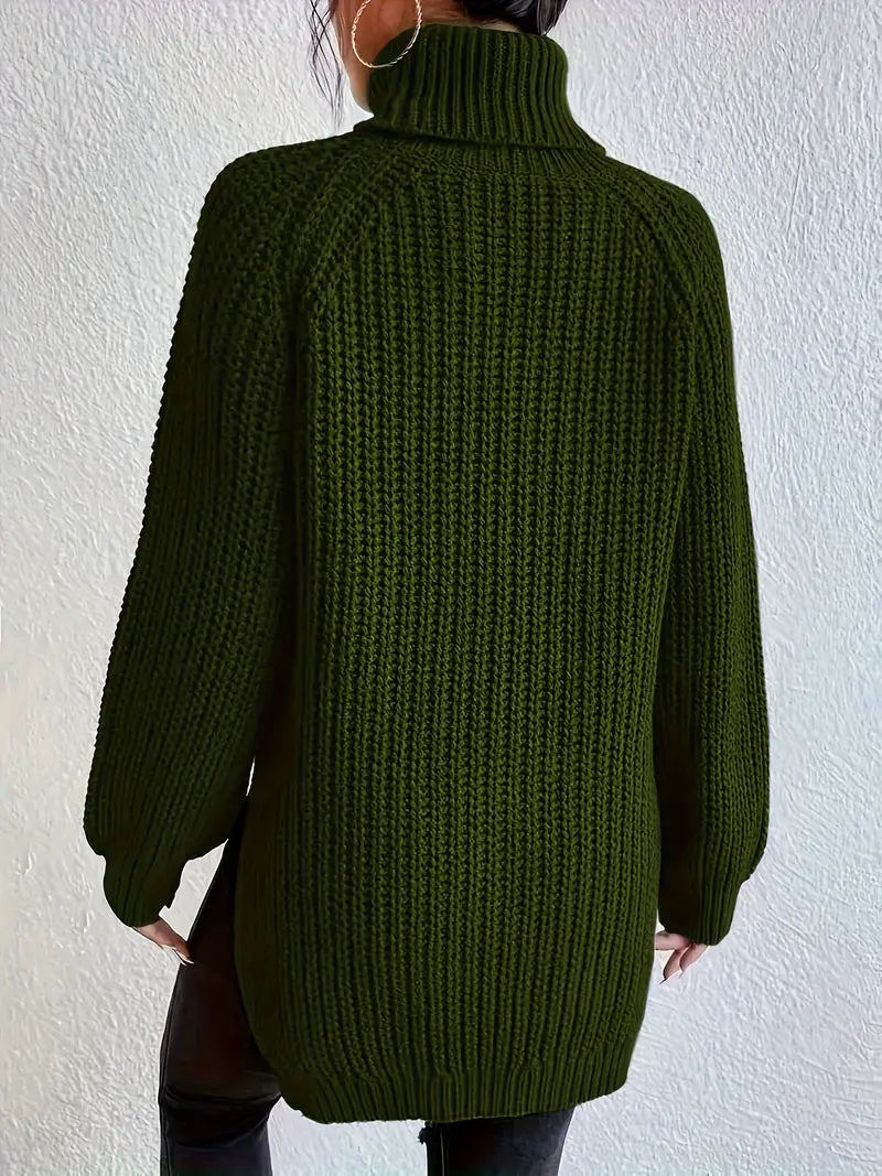 Dames Turtleneck Truien Gebreid Katoen voor Herfst en Winter 5