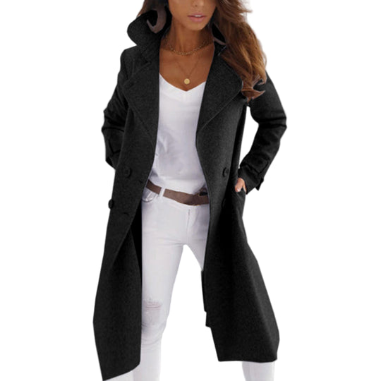 Dames Uldjacke Met Casual Stijl 3