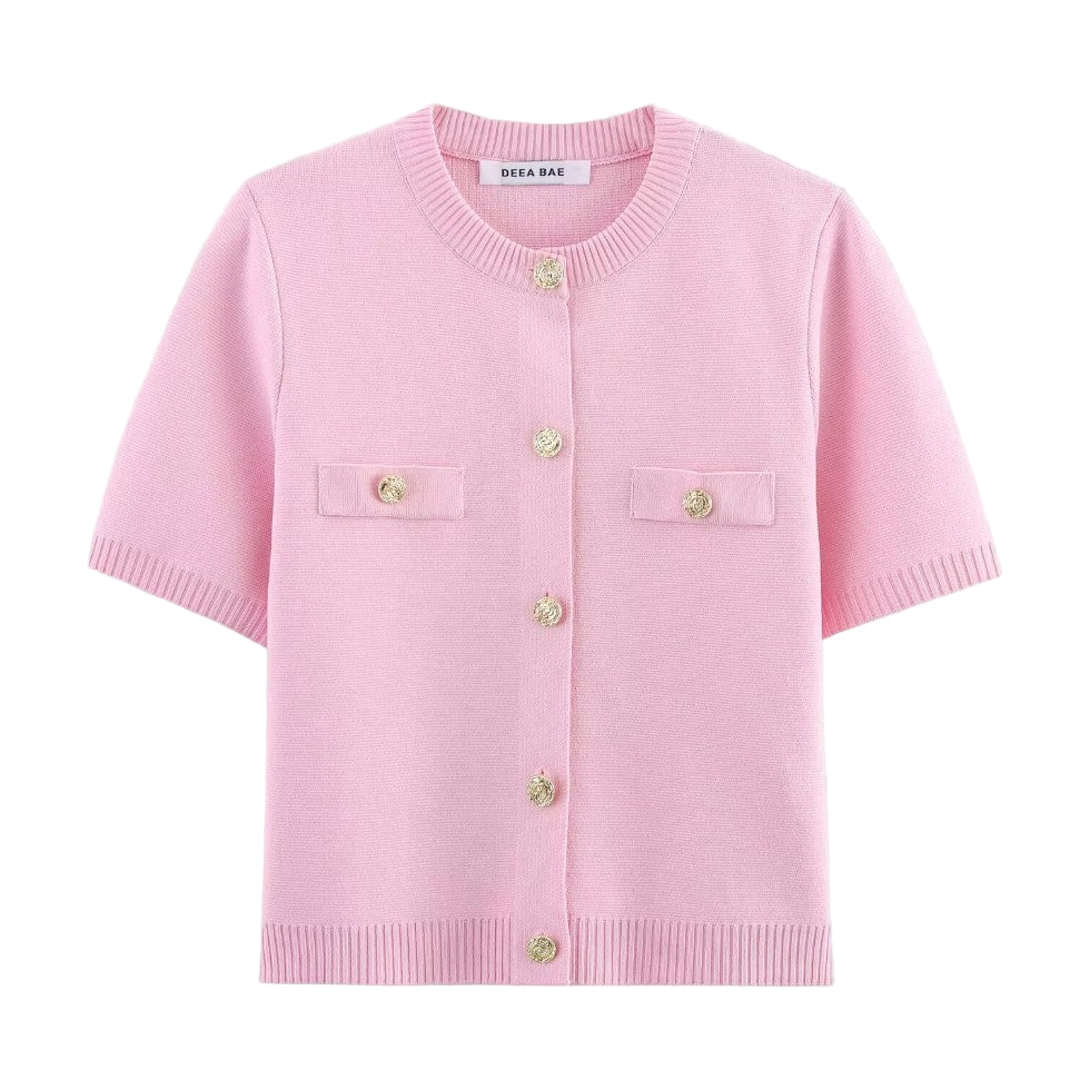 Dames Vest Korte Mouwen Met Knopen 0