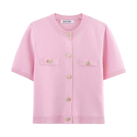 Dames Vest Korte Mouwen Met Knopen 0