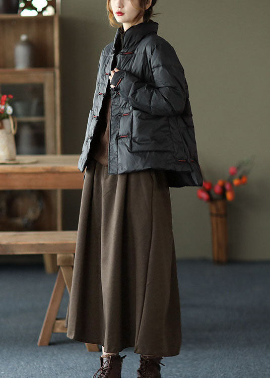 Dames Vintage Winter Donsjas met Opstaande Kraag 3