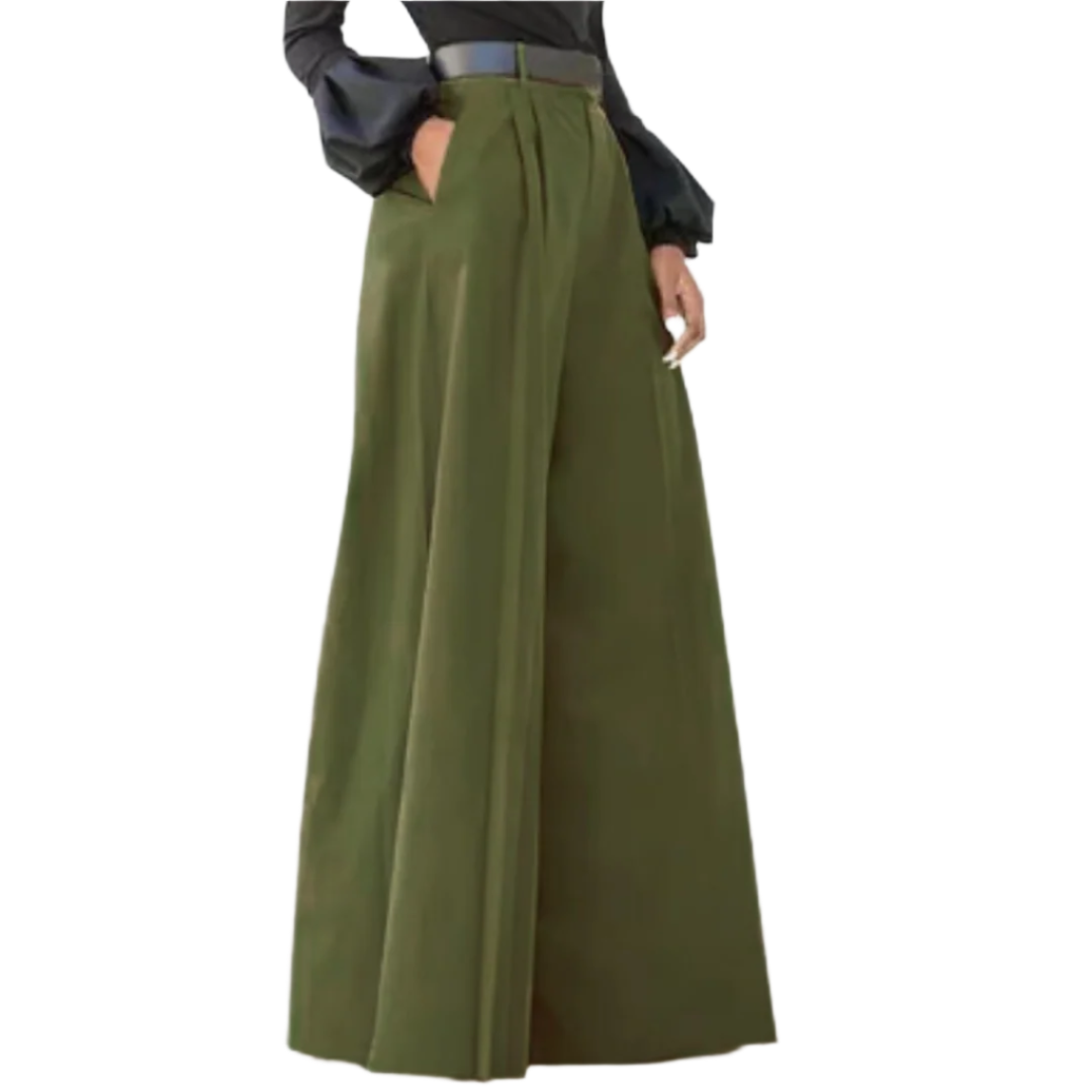 Dames Wijde Pantalon Hoog Taille Stijlvol 0