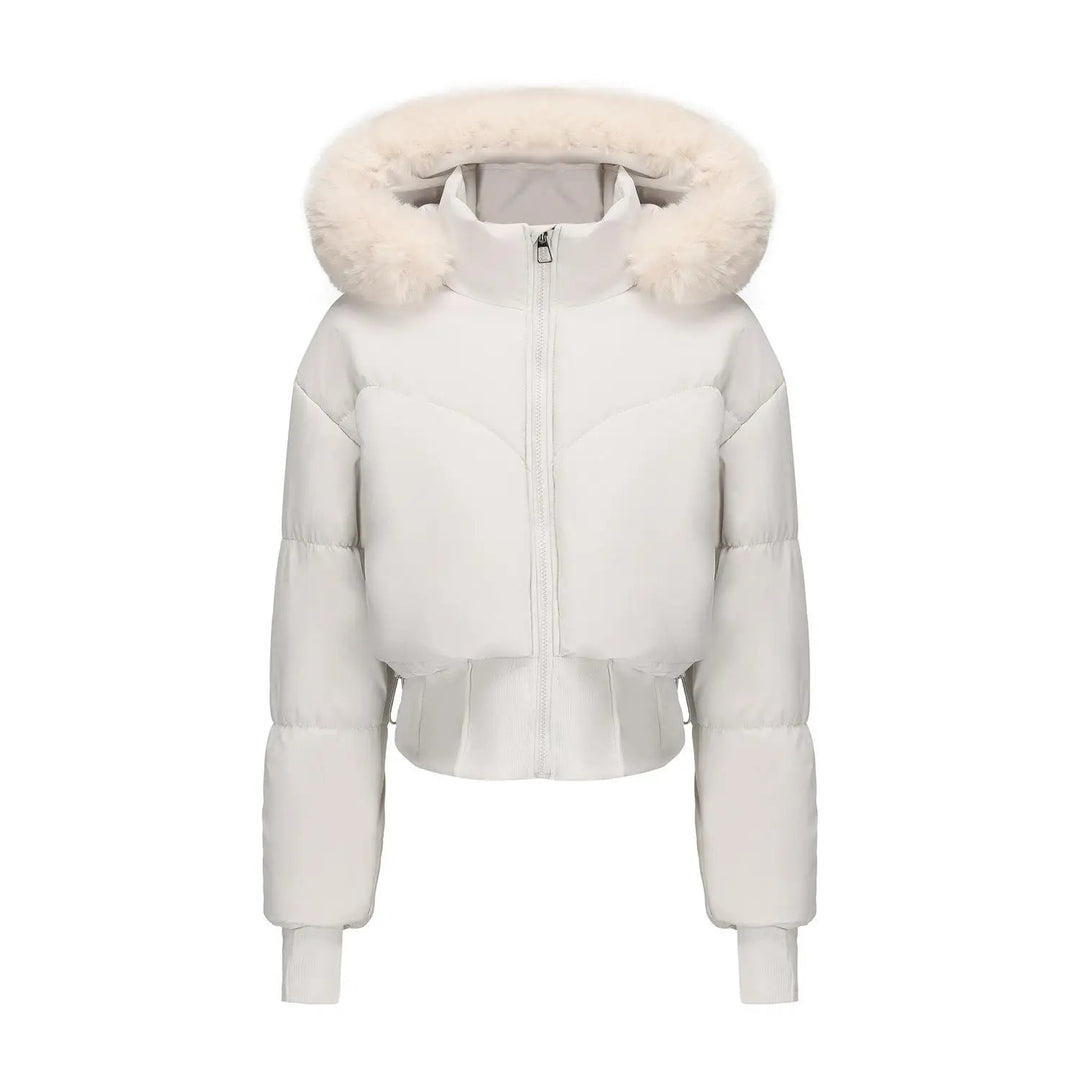 Dames Winterjas Met Capuchon en Luxe Bontkraag 0