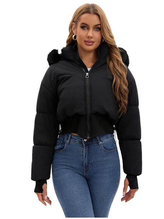 Dames Winterjas Met Capuchon en Luxe Bontkraag 5