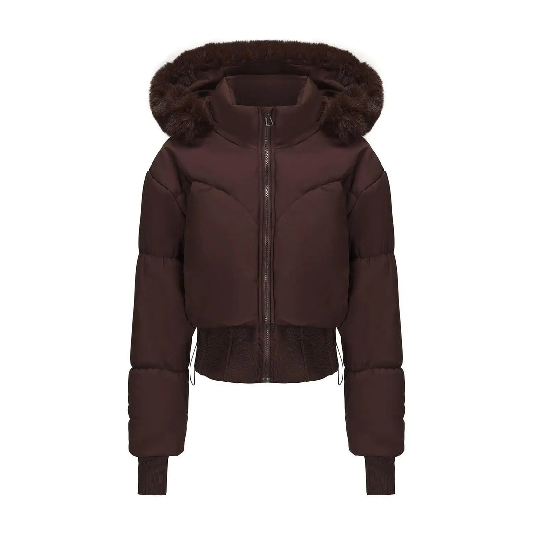 Dames Winterjas Met Capuchon en Luxe Bontkraag 7