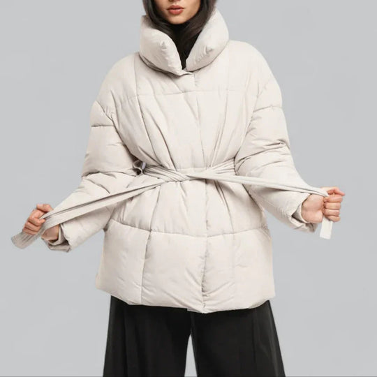 Dames Winterjas Met Riemstijl 6