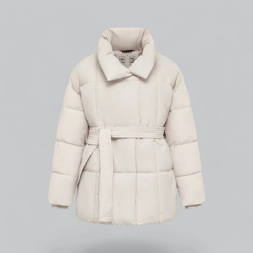 Dames Winterjas Met Riemstijl 7