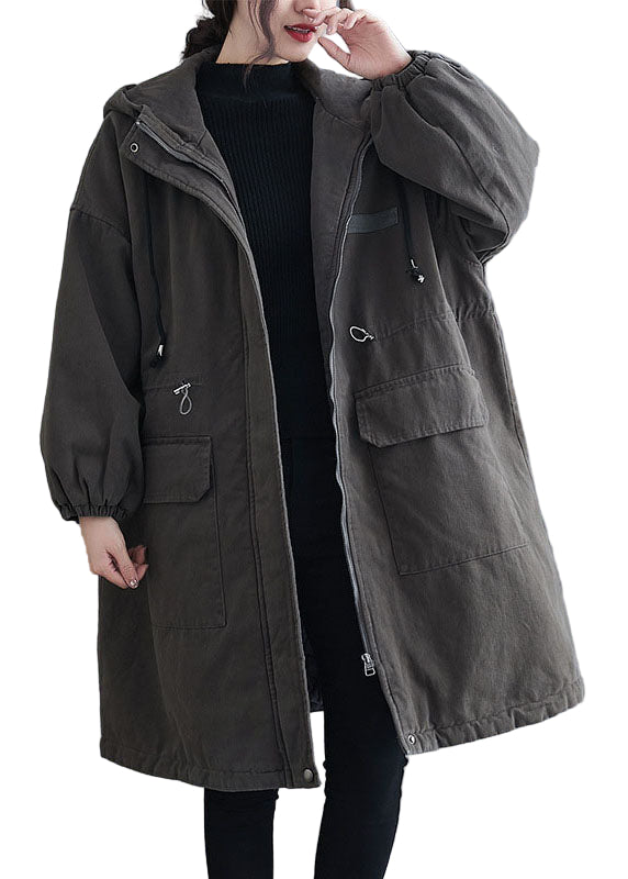 Dames Winterjas met Capuchon en Rits 0